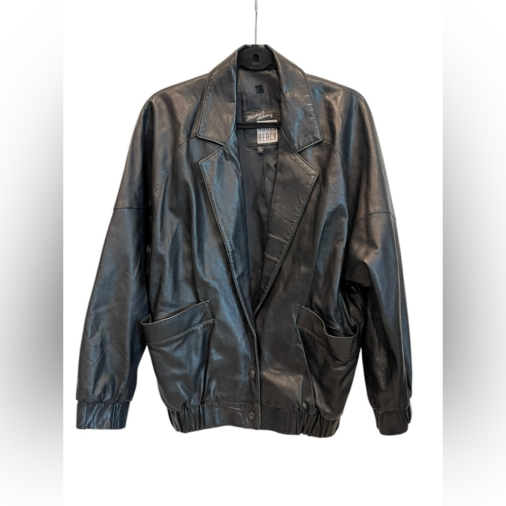 Michael Hoban for North Beach leather jacket. Size:3/4